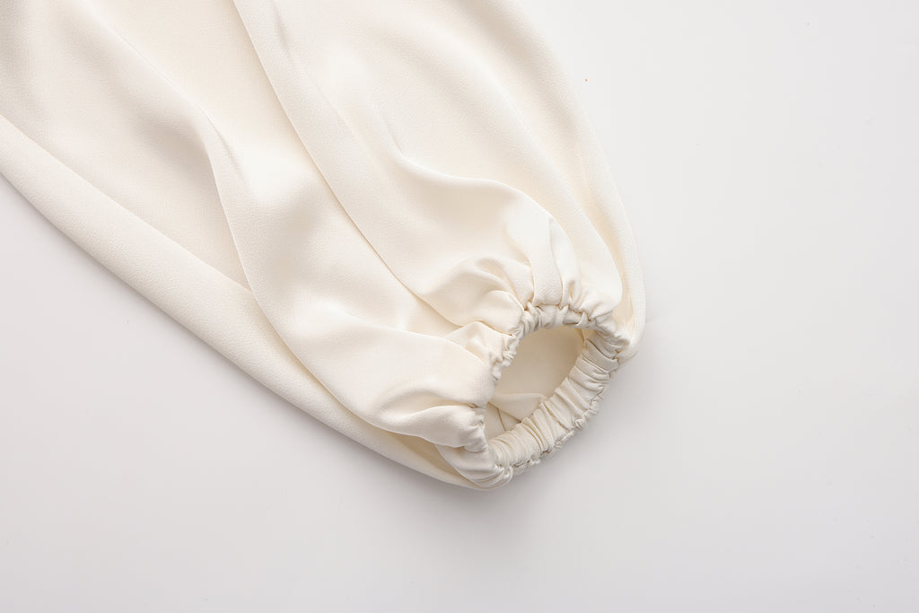 White Satin Ribbon Blouse