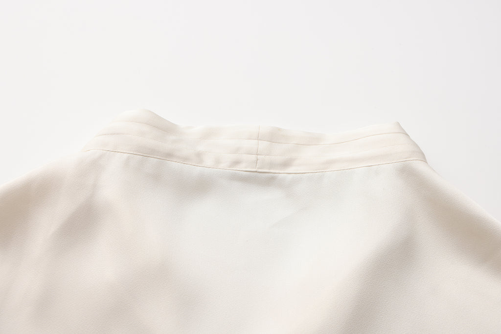 White Satin Ribbon Blouse