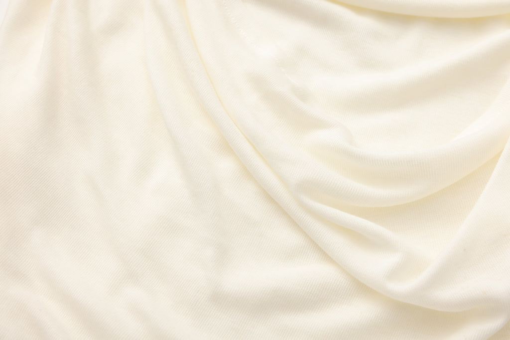 White Beaded Mock-Neck False Two-Piece Top