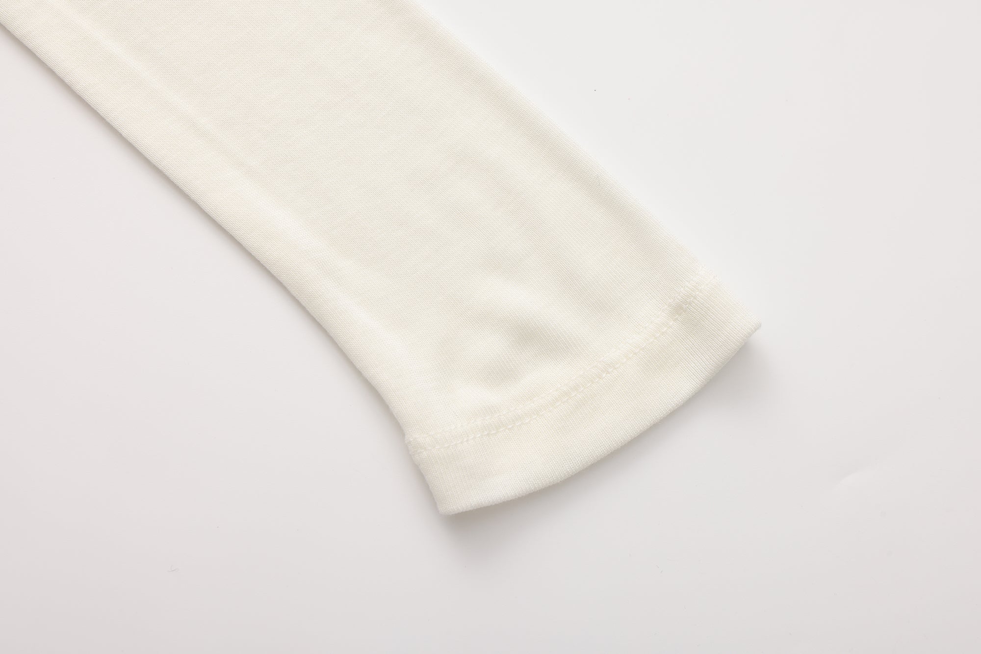 White Beaded Mock-Neck False Two-Piece Top