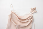 Pink Lace Panel Iris Tie Dress