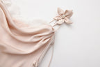 Pink Lace Panel Iris Tie Dress