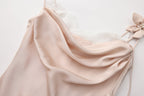 Pink Lace Panel Iris Tie Dress