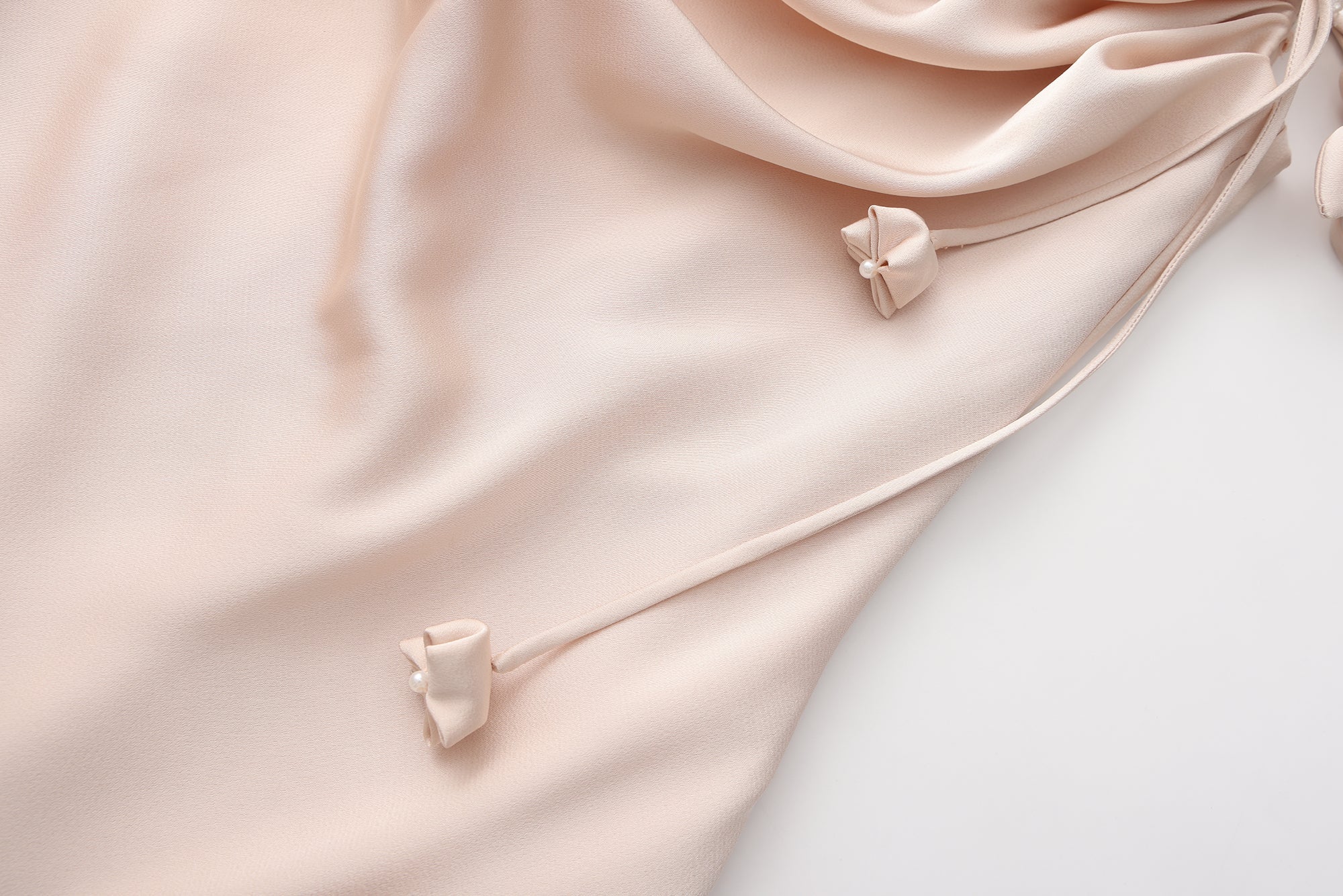 Pink Lace Panel Iris Tie Dress