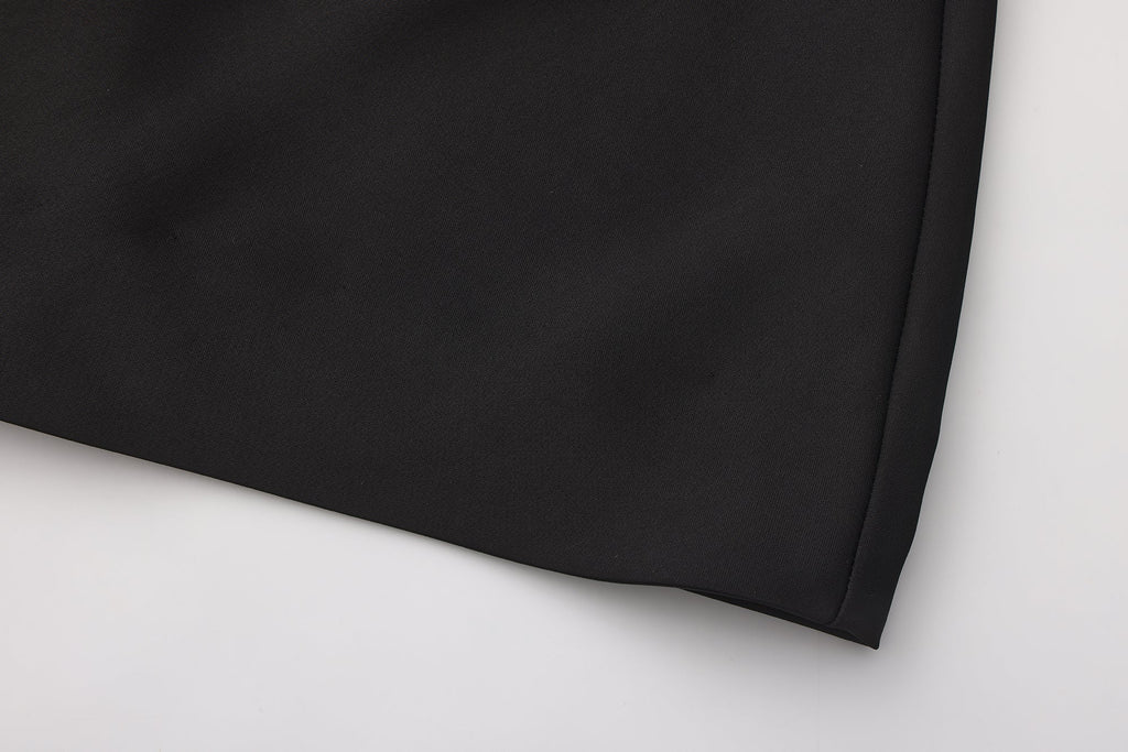 Black Lace Panel Iris Tie Dress