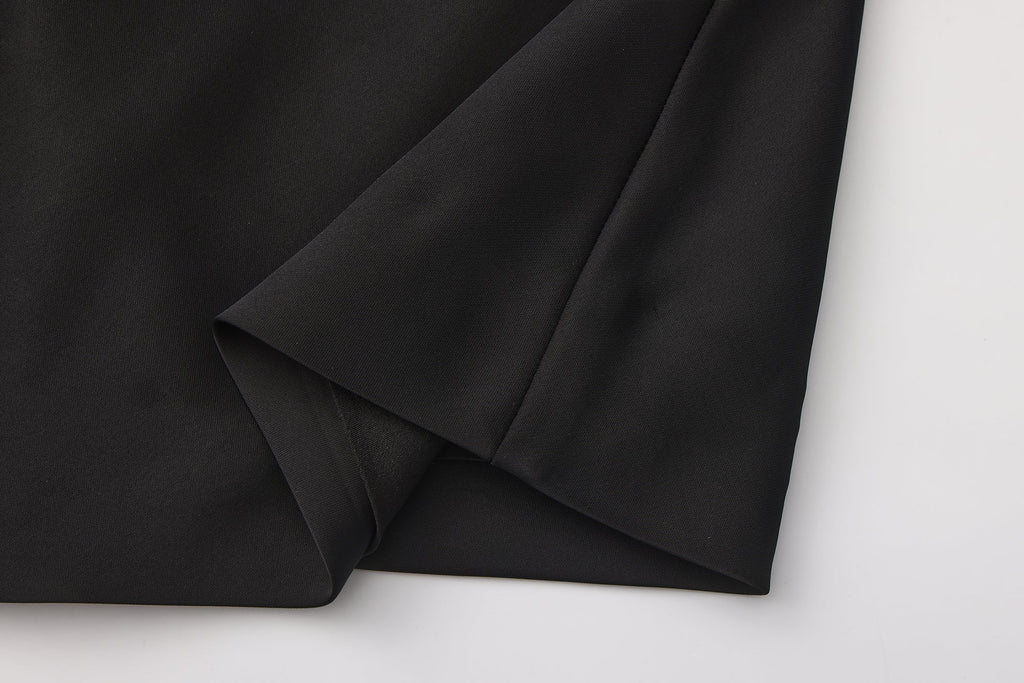 Black Lace Panel Iris Tie Dress
