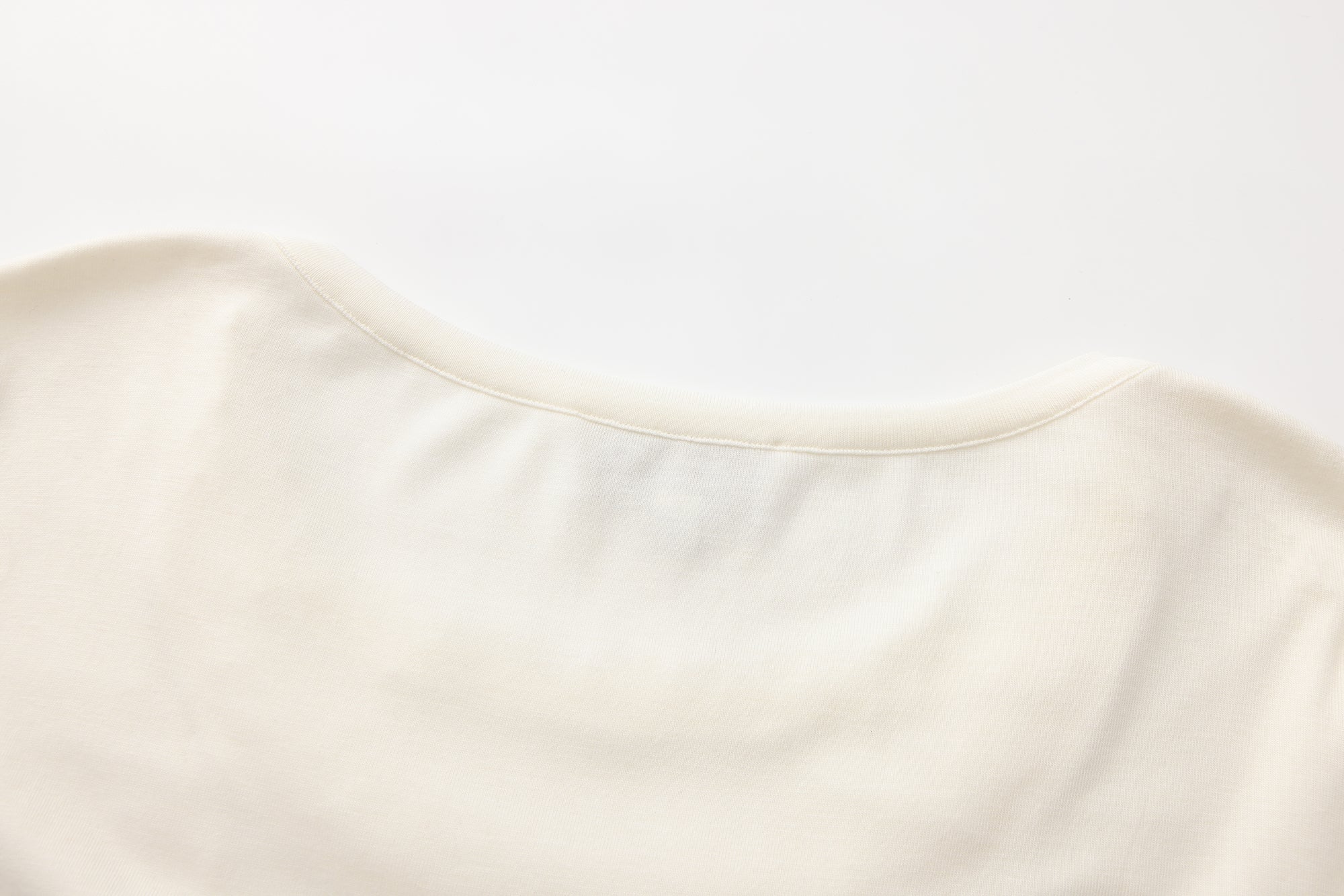White Lace Panel Oversized Mock Two-Piece Base Top