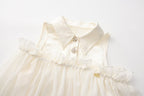 White Off-Shoulder Glitter Mesh Twin Set Top