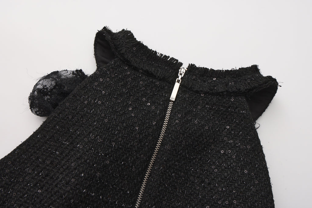 Black Woven Halter Top & Dress