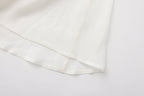 White Off-Shoulder Glitter Mesh Twin Set Top