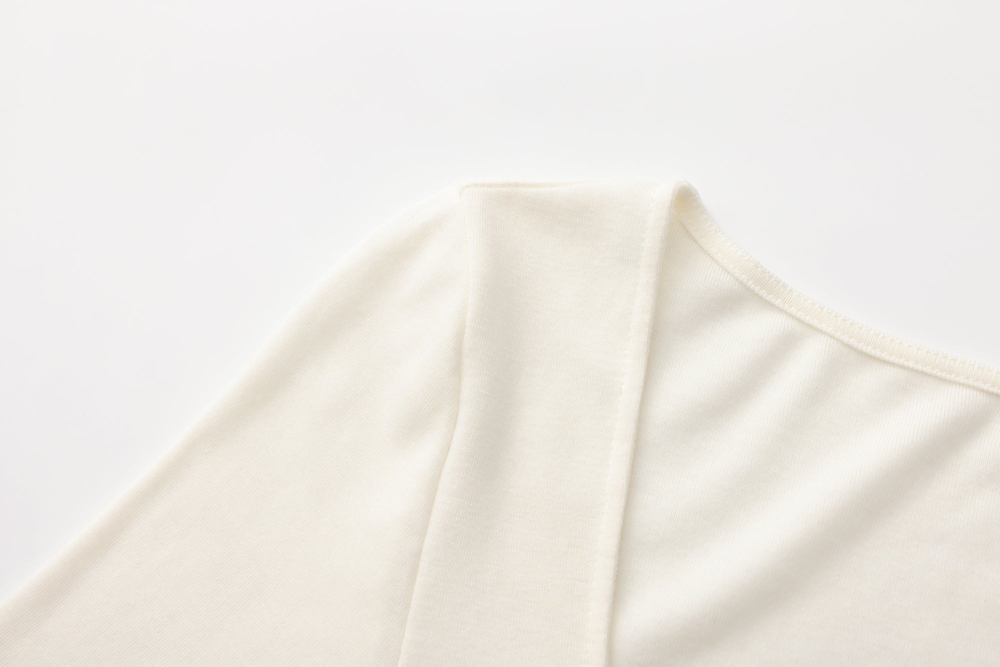 White U-Neck Long-Sleeve Panel Dress with Iris Floral Tie