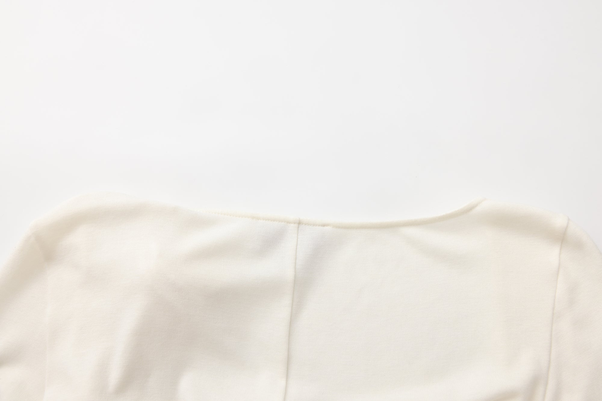 White U-Neck Long-Sleeve Panel Dress with Iris Floral Tie