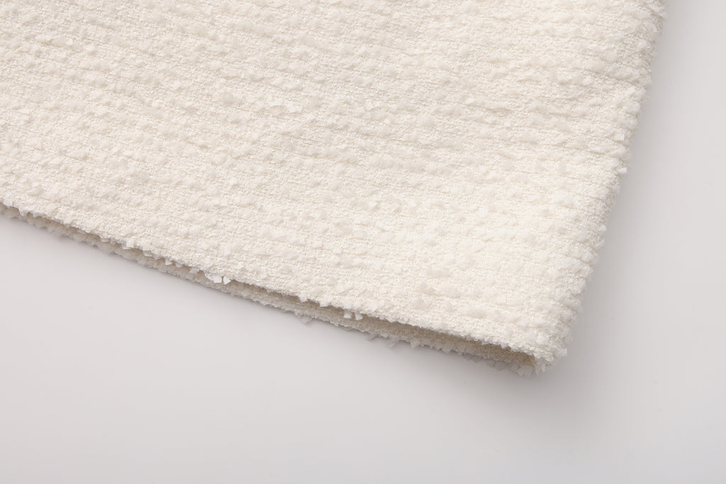 White Xiang-Style Collar-Patchwork Dress