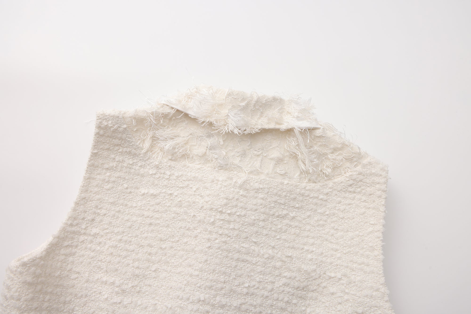 White Xiang-Style Collar-Patchwork Dress