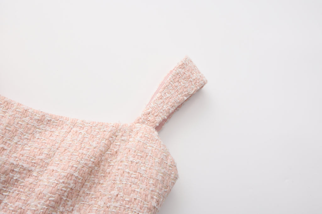 Pink Bow Sleeveless Fitted Top