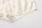 White V-Neck Lace Ruffle Panel Tie Dress