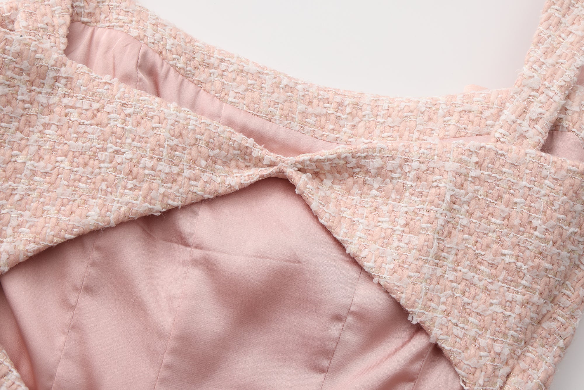 Pink Bow Sleeveless Fitted Top