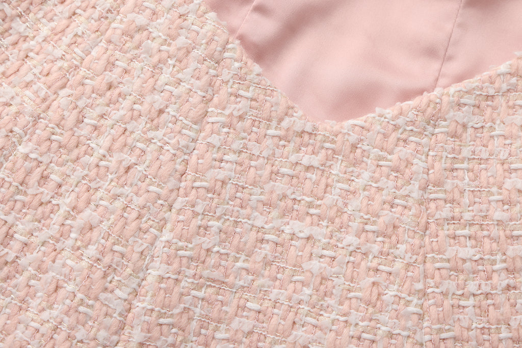 Pink Bow Sleeveless Fitted Top