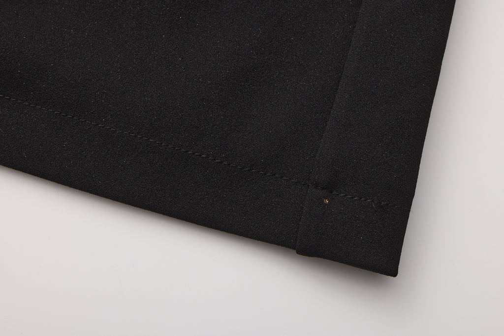 Black Halter Beaded Ruched Dress