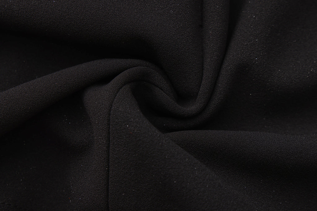 Black Halter Beaded Ruched Dress