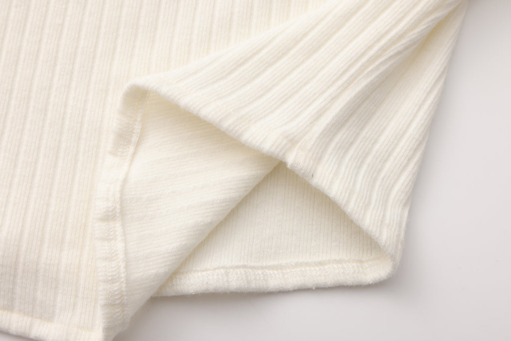 White Knitted Lace Off-The-Shoulder Top