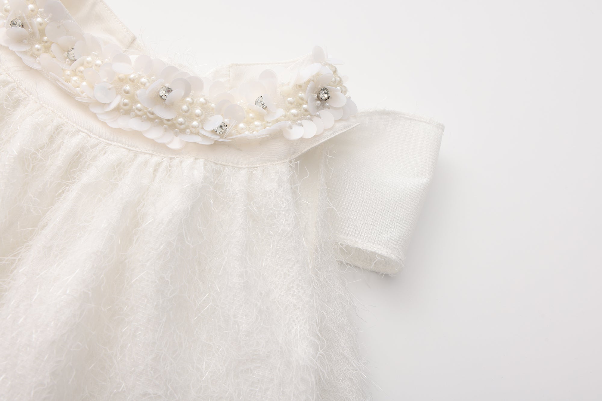 White Halter Silver Lace-Up Dress