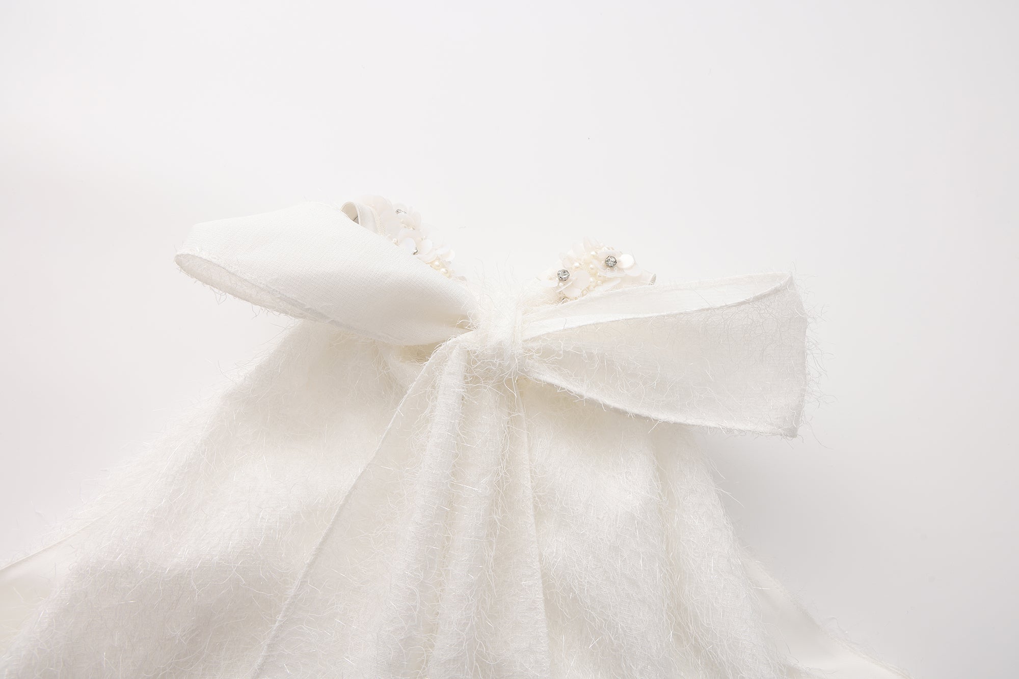 White Halter Silver Lace-Up Dress