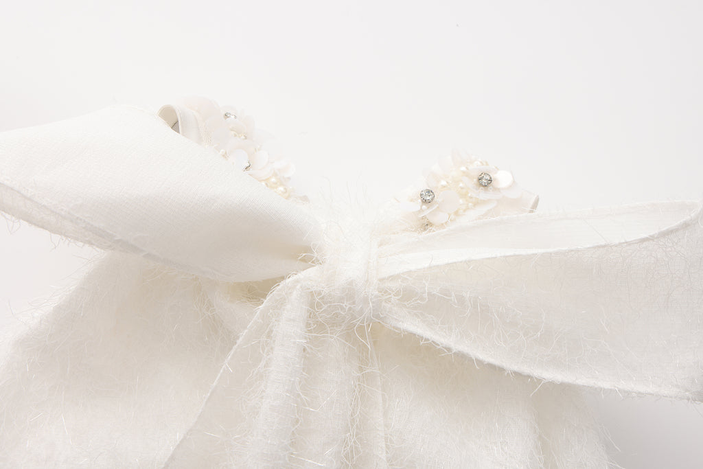 White Halter Silver Lace-Up Dress