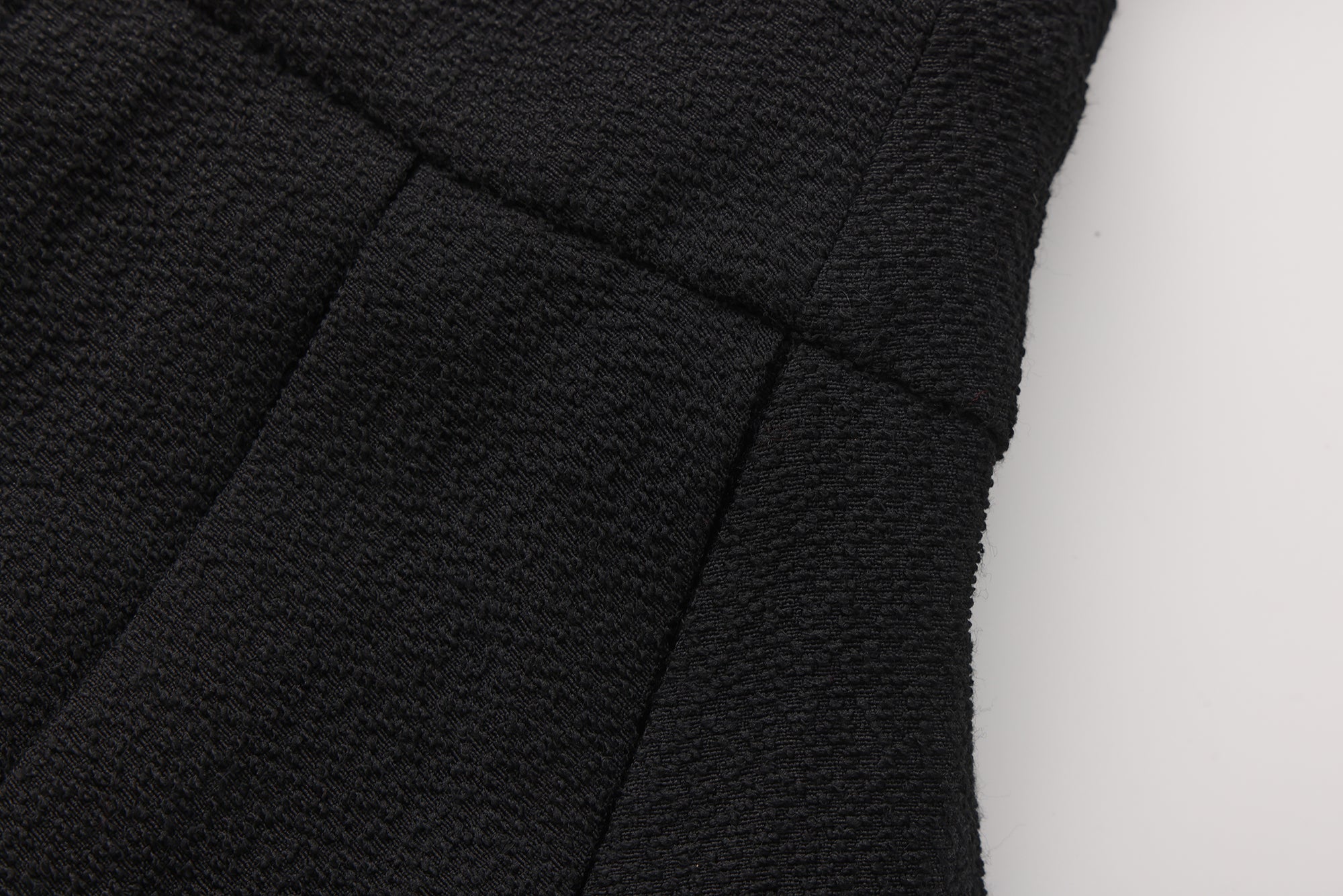 Black Tweed Pleated Dress