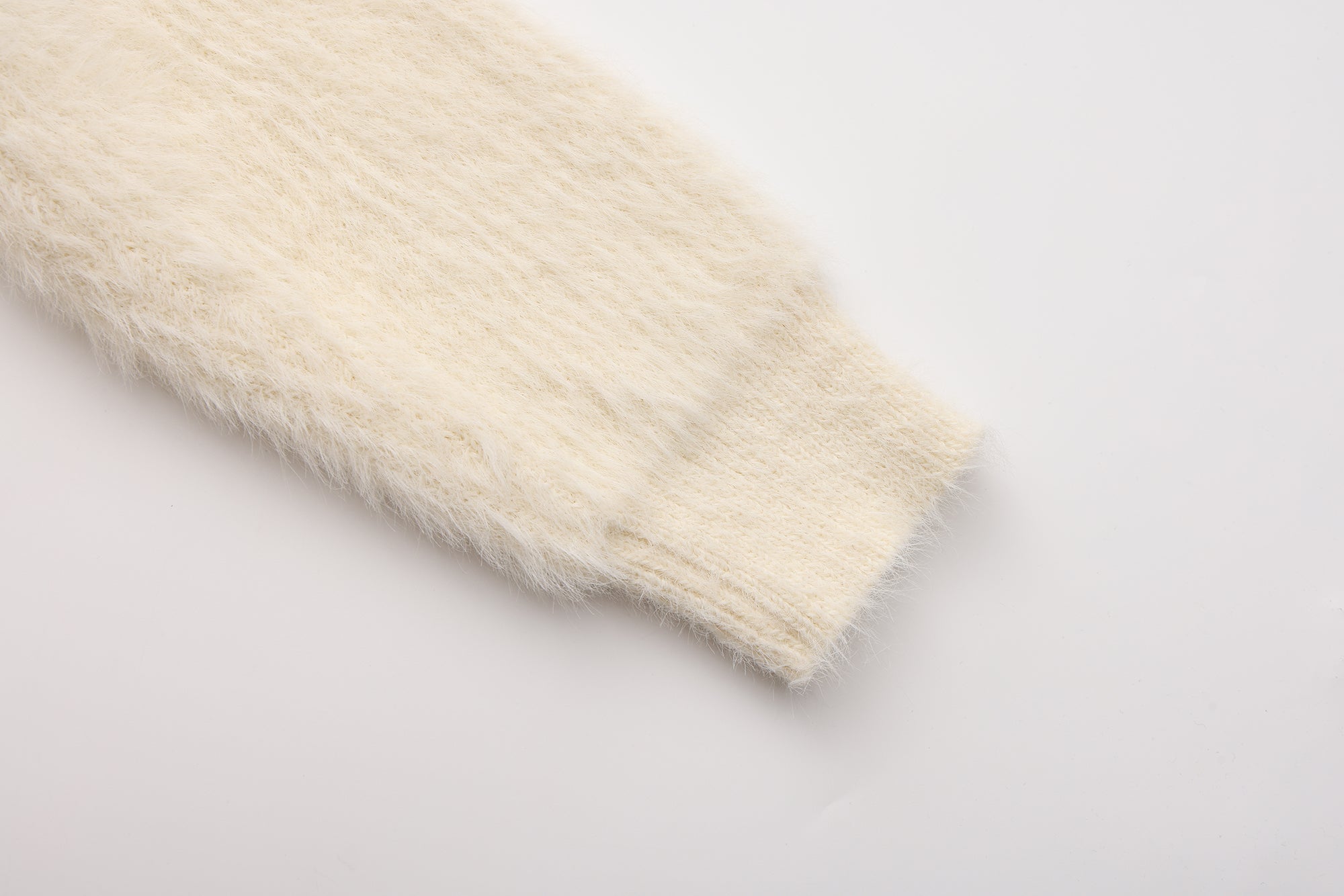 White Off-The-Shoulder Beaded Sweater