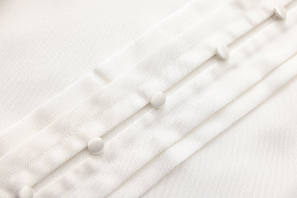 White Button-Row Blouse