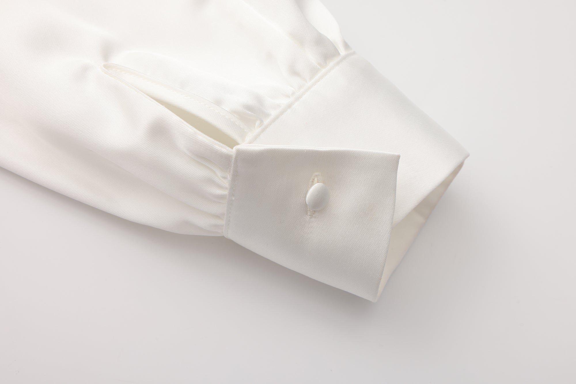 White Button-Row Blouse