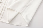 White Button-Row Blouse