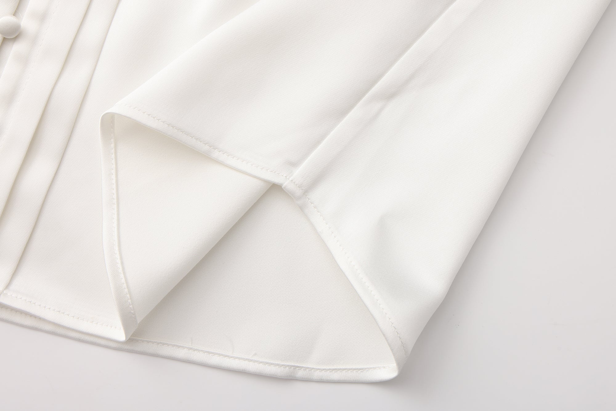 White Button-Row Blouse