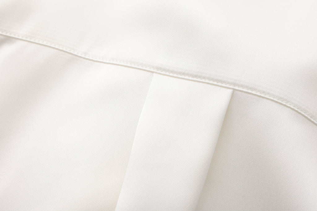 White Button-Row Blouse