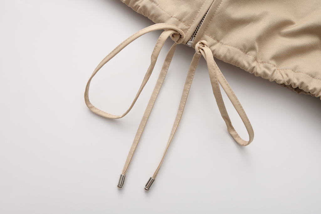 Light Coffee short Beaded Jacket