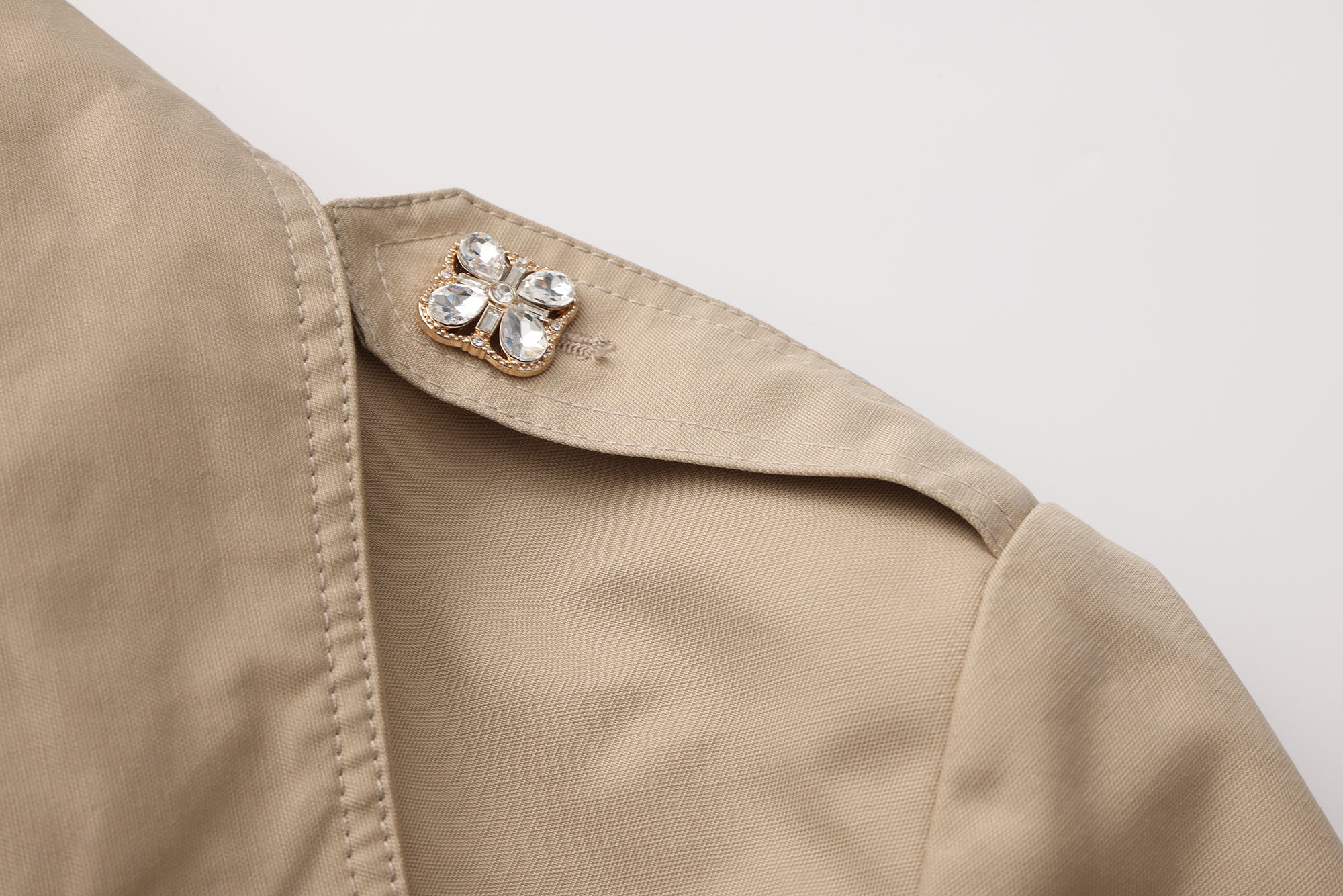 Light Coffee Long Trench Coat