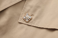 Light Coffee Long Trench Coat