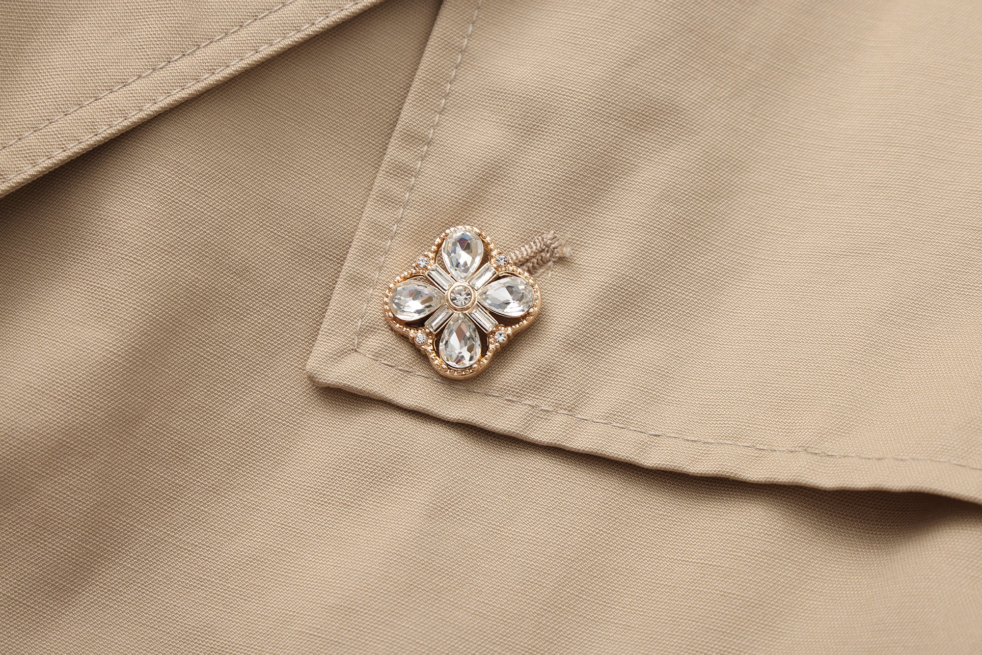 Light Coffee Long Trench Coat