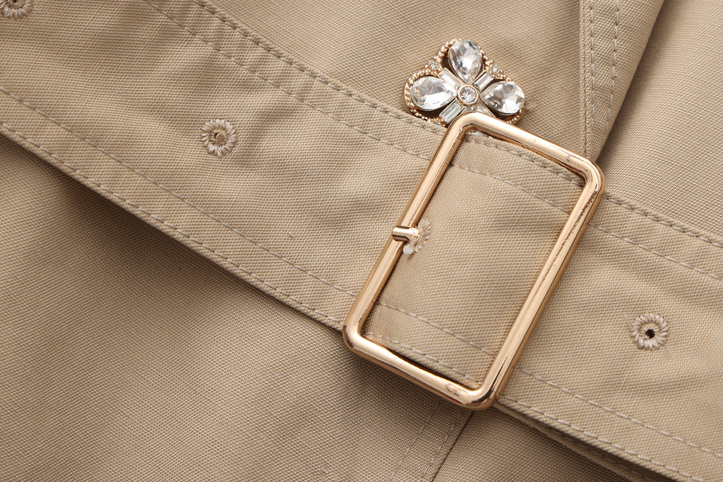 Light Coffee Long Trench Coat