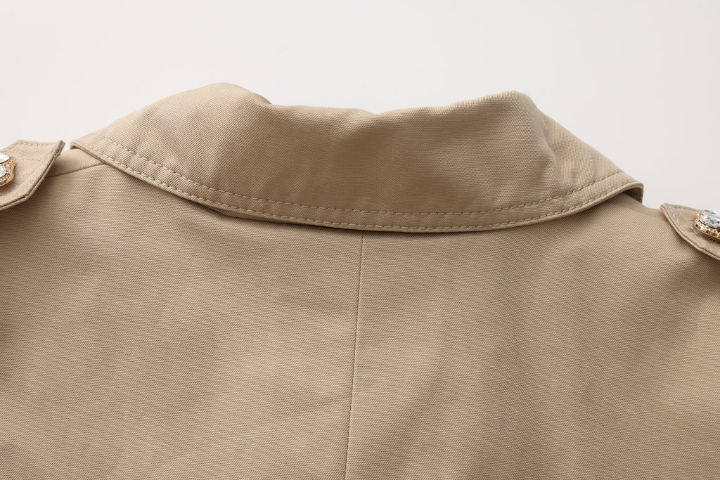 Light Coffee Long Trench Coat