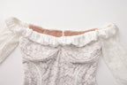 White Lace Off-The-Shoulder Dress