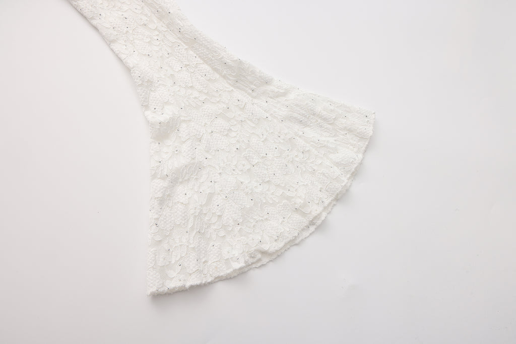 White Lace Off-The-Shoulder Dress