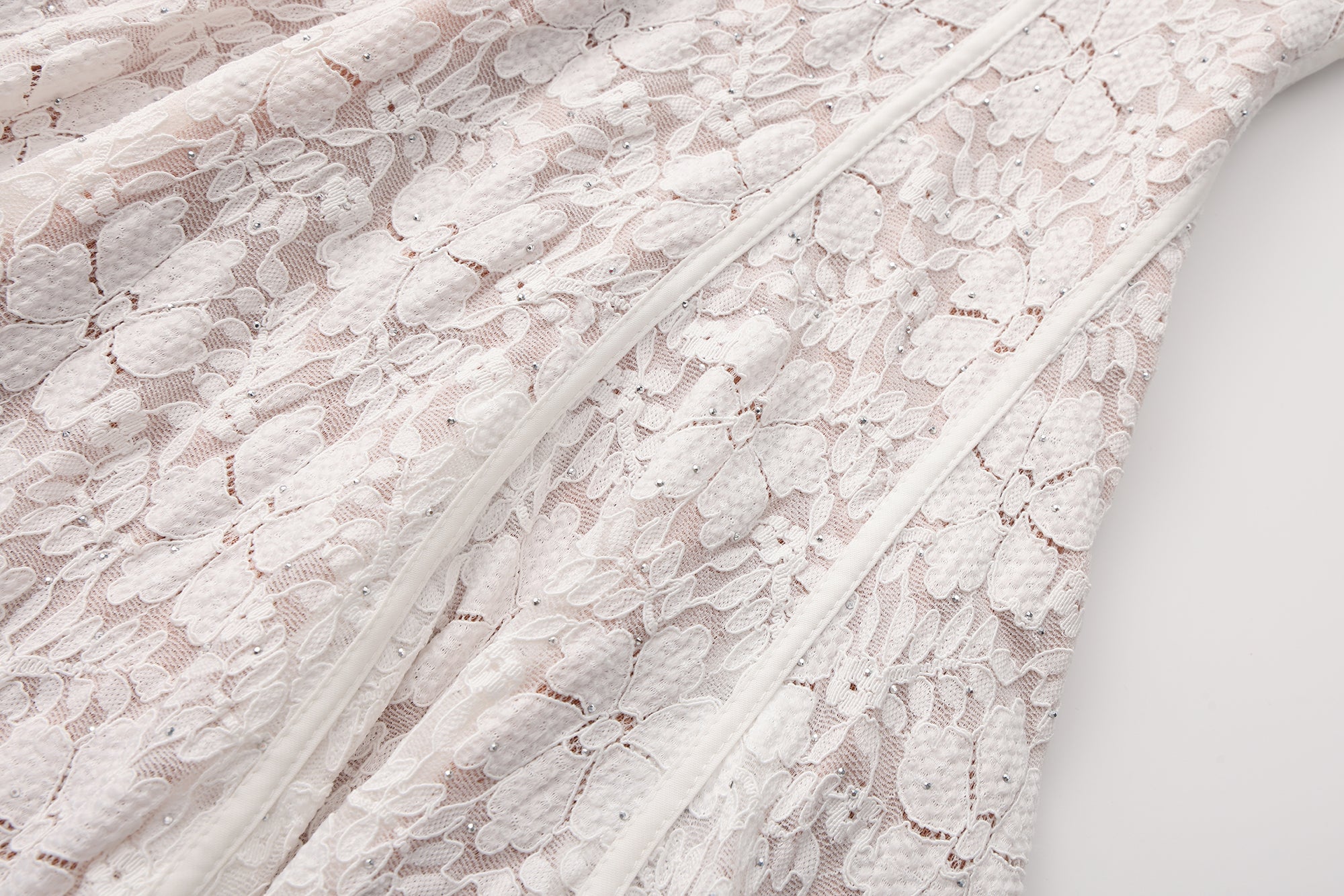 White Lace Off-The-Shoulder Dress