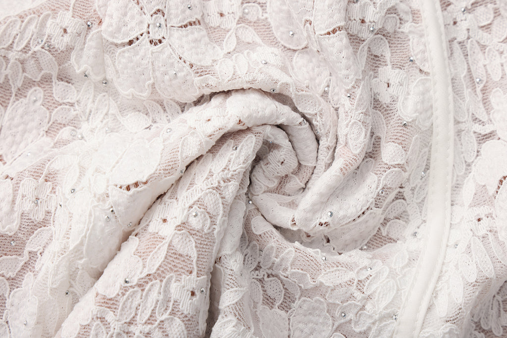 White Lace Off-The-Shoulder Dress