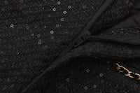 Black Tweed Shorts