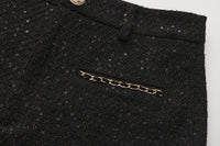 Black Tweed Shorts