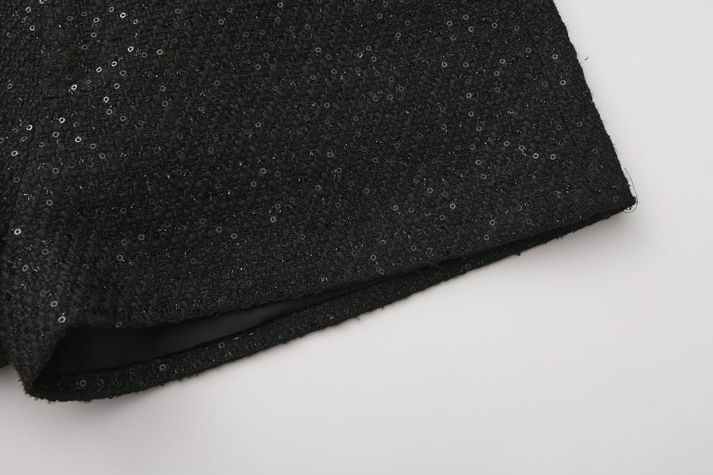 Black Tweed Shorts