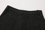 Black Tweed Shorts