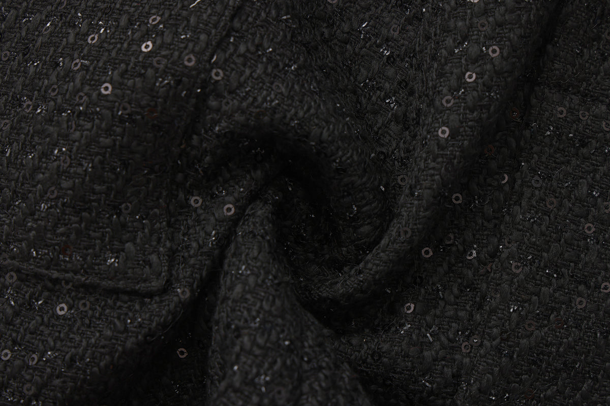 Black Tweed Shorts